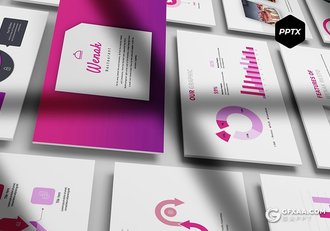 30页5种配色餐饮行业ppt模板 - 顶尖PPT