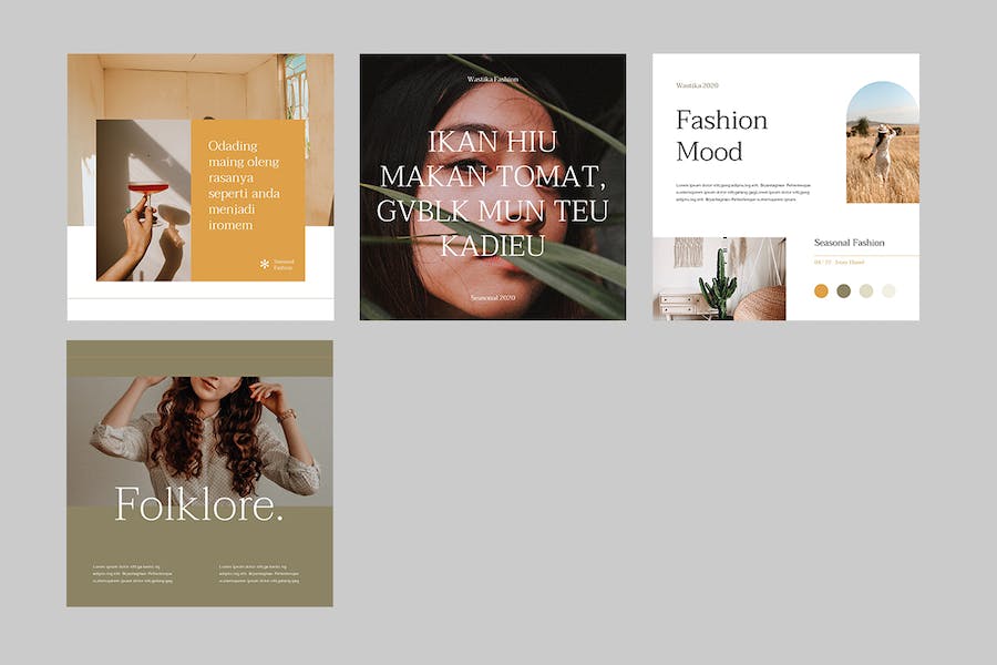 时尚服装目录社交媒体推介PPT模板 - 顶尖PPT