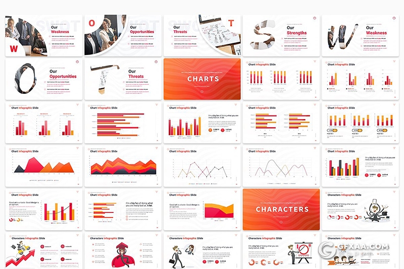 220页欧美高端商务通用PPT模板 12种主题配色 - 顶尖PPT