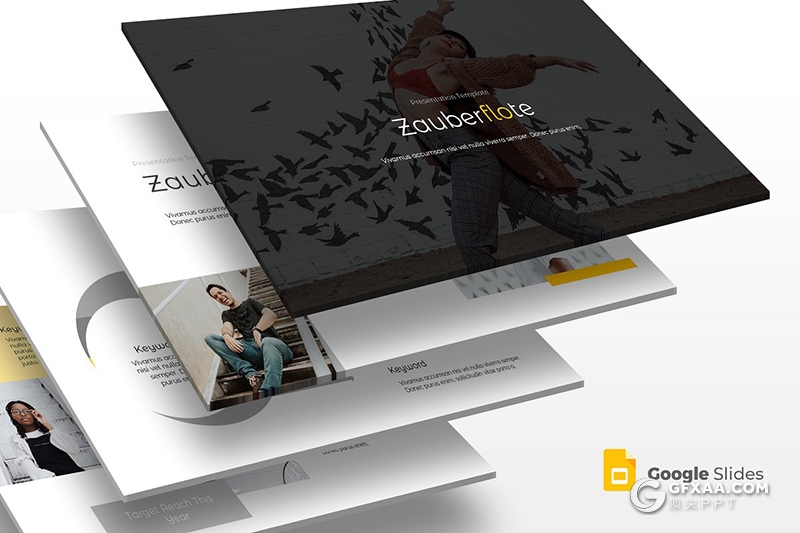 30页5种配色团队人员介绍Google slides模板 - 顶尖PPT