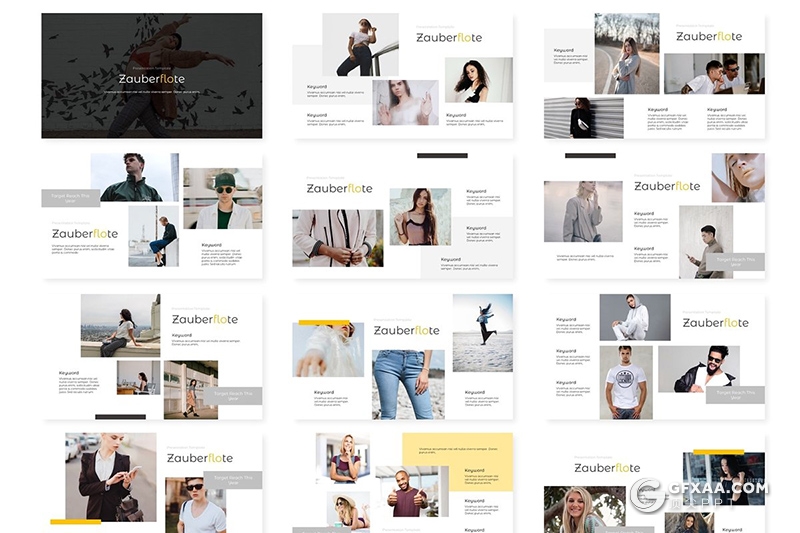 30页5种配色团队人员介绍Google slides模板 - 顶尖PPT