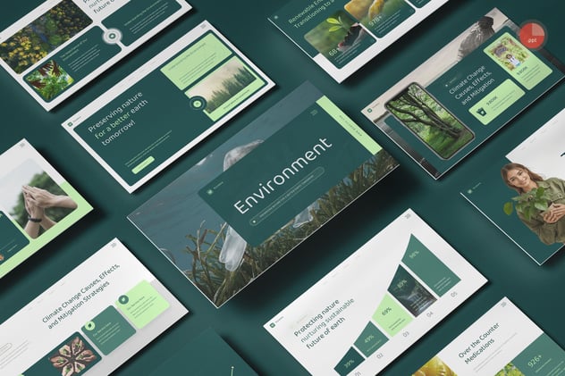 环境生态保护绿色发展PPT模板 - 顶尖PPT