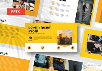 50页黄色企业项目会议商务通用ppt模板 - 顶尖PPT