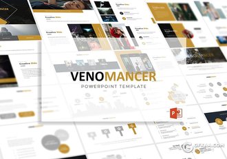 30页5种配色扁平化商务ppt模板 - 顶尖PPT