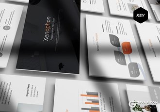 30页5种配色简约小清新风格keynote模板 - 顶尖PPT