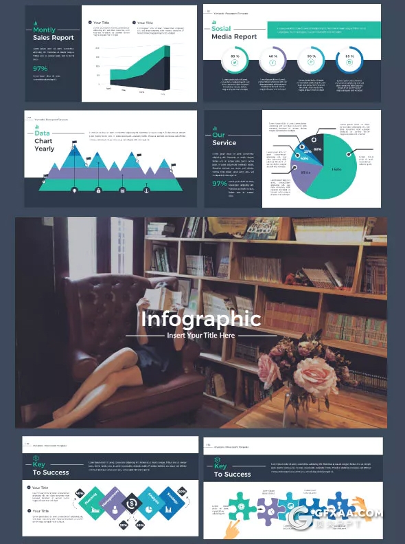 123页欧美风格企业会议工作汇报Google slides模板 - 顶尖PPT