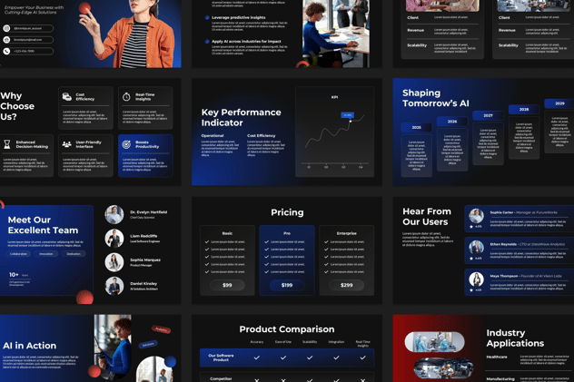 AI软件人工智能演示keynote模板 - 顶尖PPT