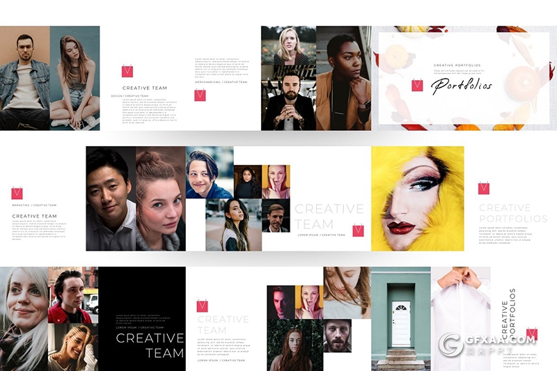 170页创意图片剪影高逼格国外PPT模板 - 顶尖PPT