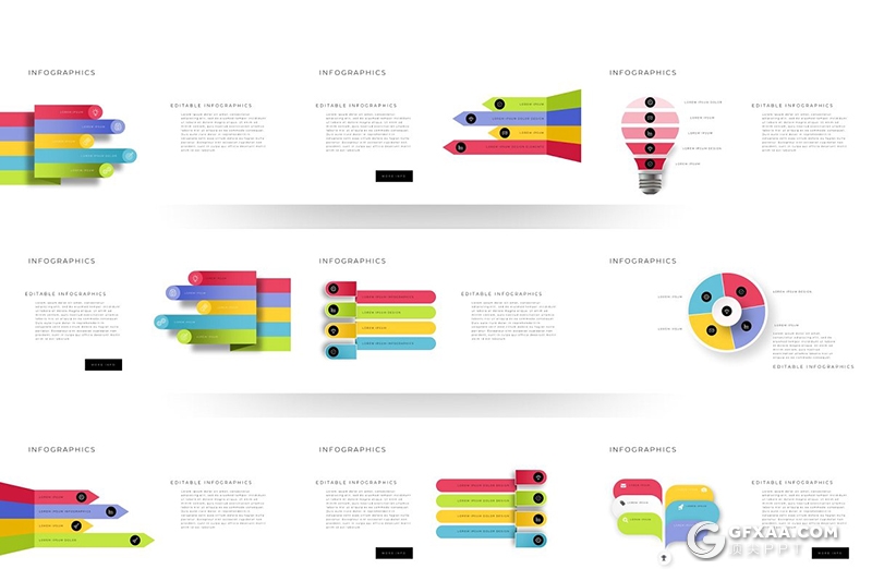 170页创意图片剪影高逼格国外PPT模板 - 顶尖PPT