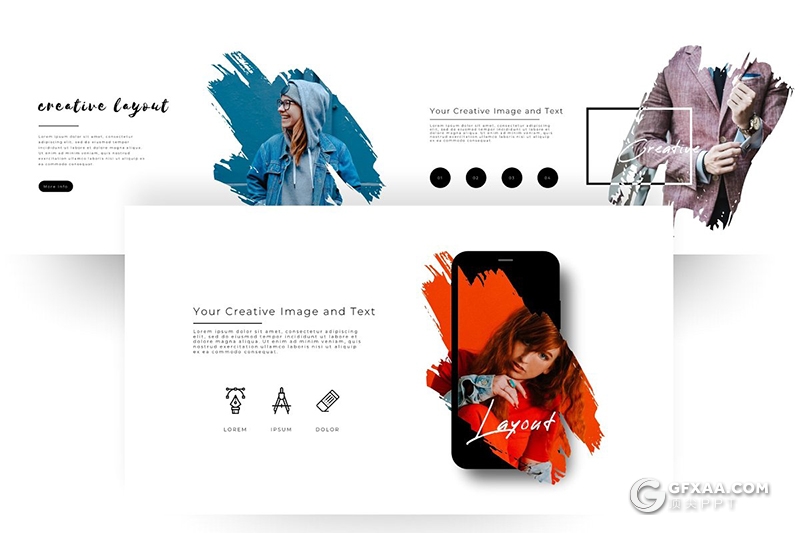 170页创意图片剪影高逼格国外PPT模板 - 顶尖PPT