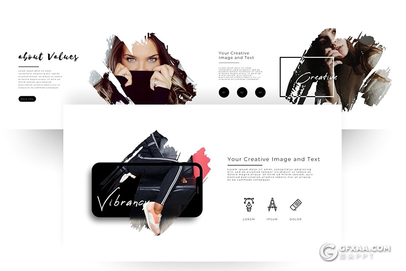 170页创意图片剪影高逼格国外PPT模板 - 顶尖PPT