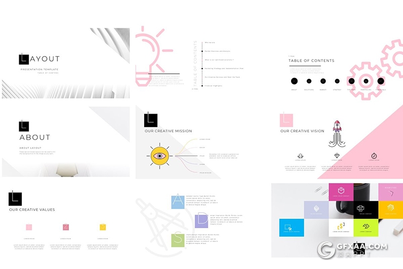 170页简约文艺高逼格国外PPT模板 - 顶尖PPT