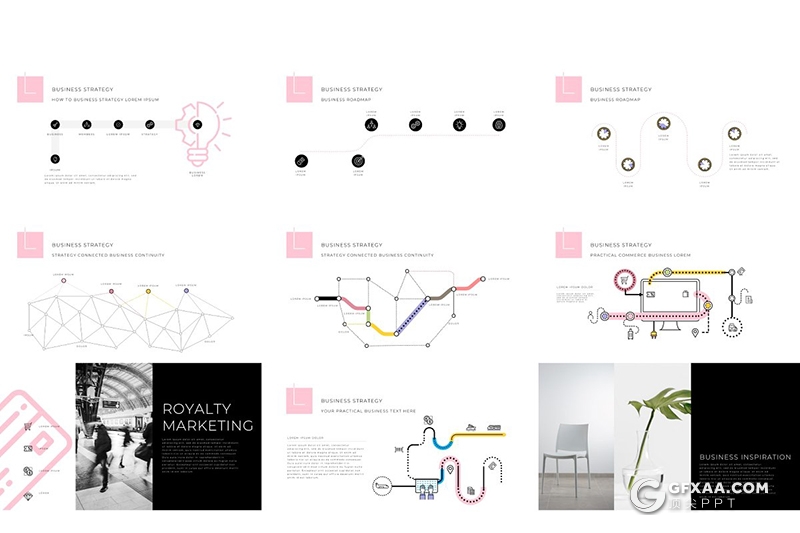 170页简约文艺高逼格国外PPT模板 - 顶尖PPT