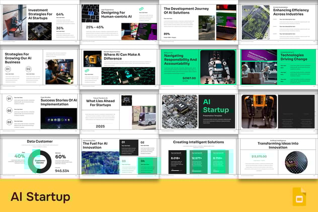 人工智能初创平台PPT模板 - 顶尖PPT