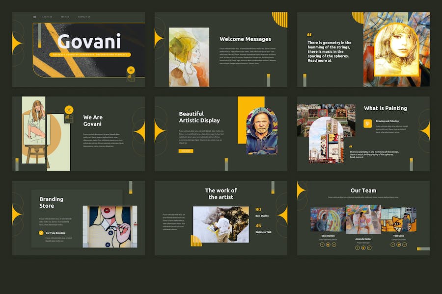 抽象几何风格keynote演示模板 - 顶尖PPT