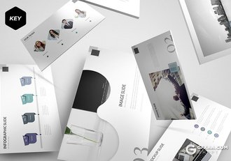 30页5种配色商务工作汇报通用keynote模板 - 顶尖PPT