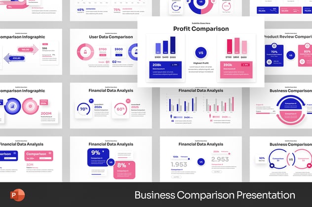 业务对比分析竞争方案PPT模板 - 顶尖PPT