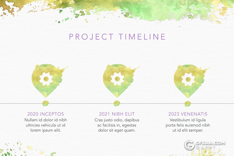 20页4:3规格创意水彩风格Google slides模板 - 顶尖PPT