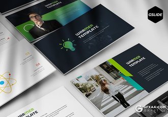 30页5种配色 欧美渐变风格商务通用Google slides模板 - 顶尖PPT