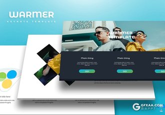 30页5种配色 欧美渐变风格商务通用keynote模板 - 顶尖PPT