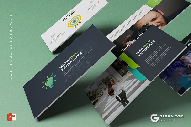 30页5种配色 欧美渐变风格商务通用ppt模板 - 顶尖PPT