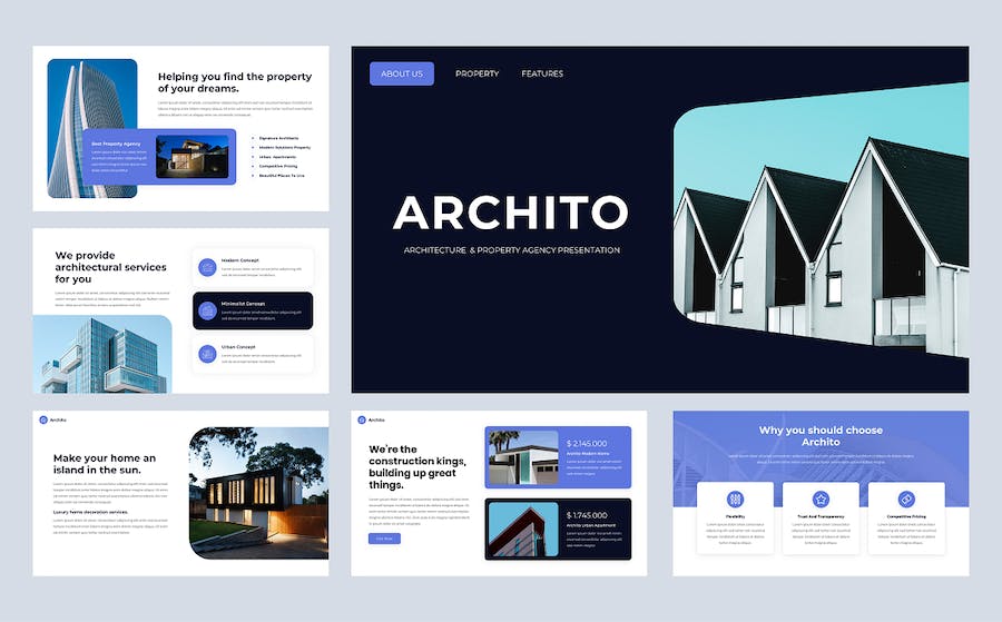 房地产建筑物业管理PPT模板 - 顶尖PPT