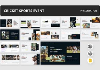 板球赛事运营策划宣传PPT模板 - 顶尖PPT