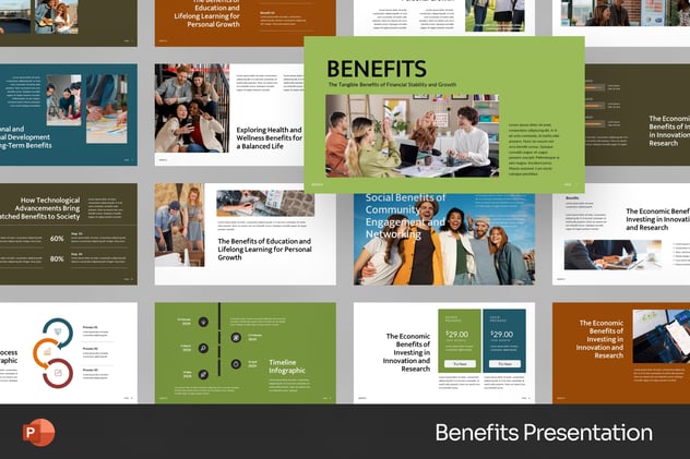 项目效益成果展示方案PPT模板 - 顶尖PPT