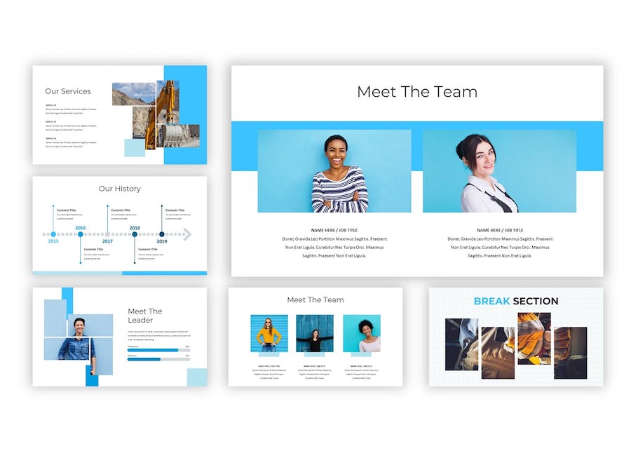建筑施工项目管理讲述Keynote模板 - 顶尖PPT