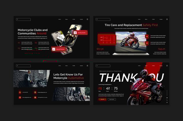 摩托车产品介绍展示PPT模板 - 顶尖PPT