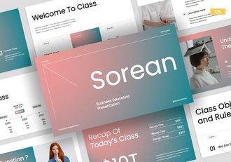 渐变极简主义教育主题PPT模板 - 顶尖PPT