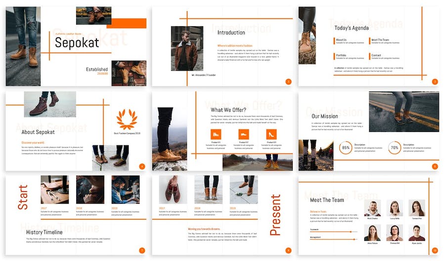 时尚服装品牌推介展示方案Keynote模板 - 顶尖PPT