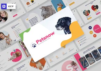 宠物护理宠物店keynote模板 - 顶尖PPT