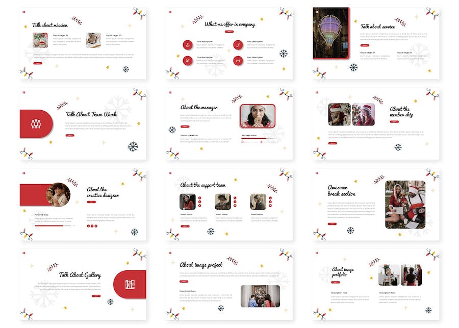 圣诞快乐创意设计展示Keynote模板 - 顶尖PPT