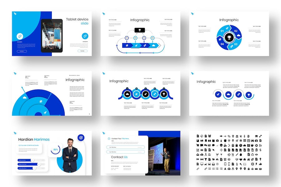 清新商务风格设计展示PPT模板 - 顶尖PPT