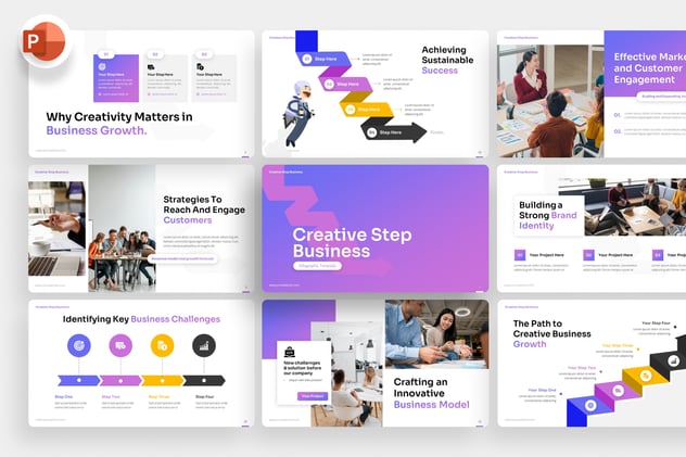 创意流程信息图形PPT模板 - 顶尖PPT