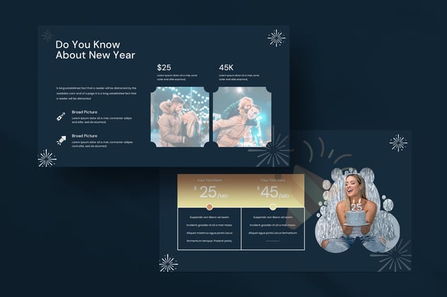 新年活动策划PowerPoint模板 - 顶尖PPT