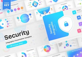 安全防护信息图形keynote模板 - 顶尖PPT