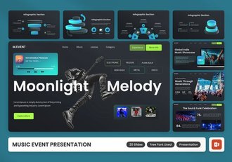音乐演唱会活动策划市场分析PPT模板 - 顶尖PPT