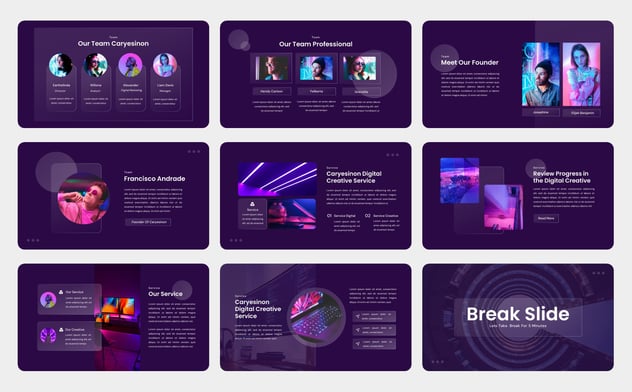 玻璃形态艺术风格keynote模板 - 顶尖PPT