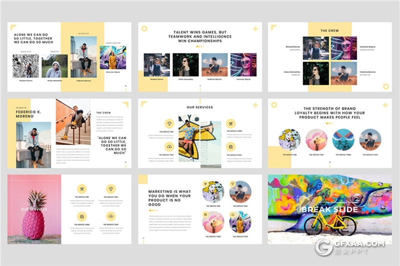 36页企业个人创意作品展示keynote模板 - 顶尖PPT