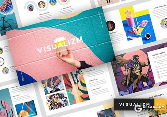 36页企业个人创意作品展示Google slides模板 - 顶尖PPT