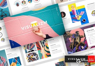 36页企业个人创意作品展示ppt模板 - 顶尖PPT