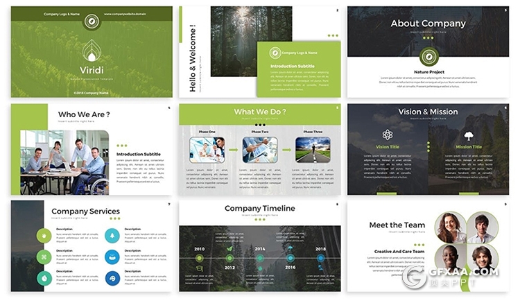 30页3种配色 绿化环保环境保护行业PPT模板 - 顶尖PPT