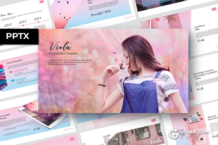 54页春季摄影/个人写真照片展示ppt模板 - 顶尖PPT