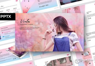 54页春季摄影/个人写真照片展示ppt模板 - 顶尖PPT