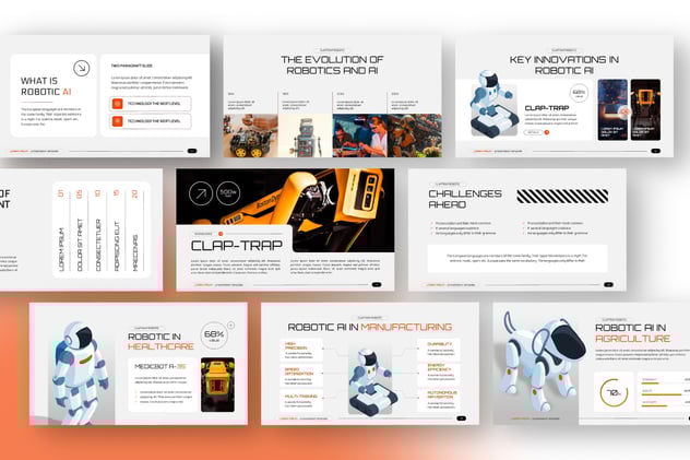 机器人AI主题演讲keynote模板 - 顶尖PPT
