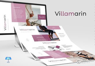 30页5种配色简约时尚杂志风格keynote模板 - 顶尖PPT