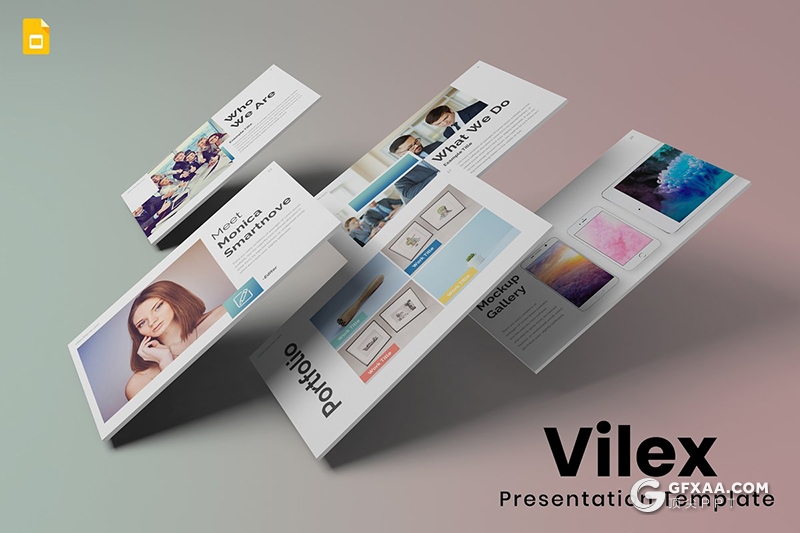 32页国外色彩公司介绍业务合作展示Google slides模板 - 顶尖PPT