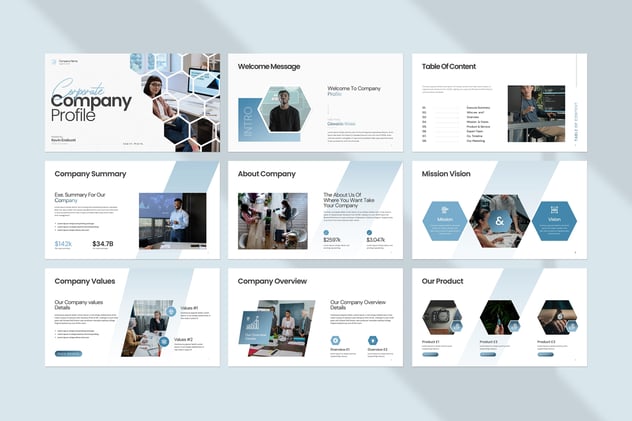 公司简介主题keynote模板 - 顶尖PPT